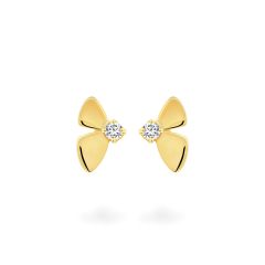 Hoa tai vàng vàng 14K gắn đá CZ DOJI AFEK000754F1CZ1