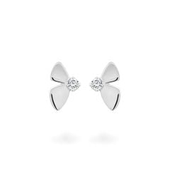 Hoa tai vàng trắng 14K gắn đá CZ DOJI AFEK000754F2CZ1