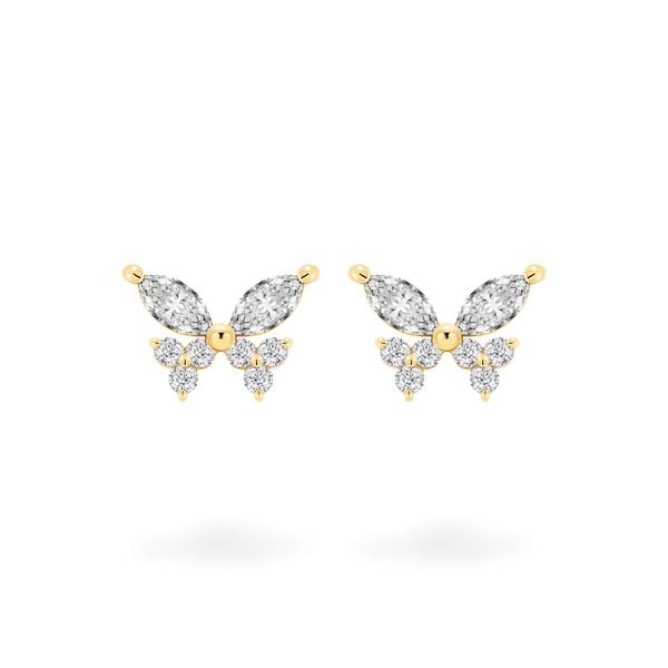 Hoa tai vàng vàng 14K gắn đá CZ DOJI AFEK000756F1CZ1