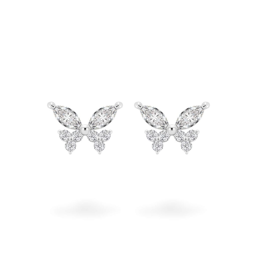 Hoa tai vàng trắng 14K gắn đá CZ DOJI AFEK000756F2CZ1 