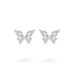 Hoa tai vàng trắng 14K gắn đá CZ DOJI AFEK000756F2CZ1