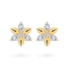 Hoa tai vàng vàng 14K gắn đá CZ DOJI AFEK000792F1CZ1