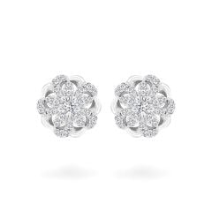 Hoa tai vàng trắng 18K gắn đá CZ DOJI AFEM000557D2CZ1