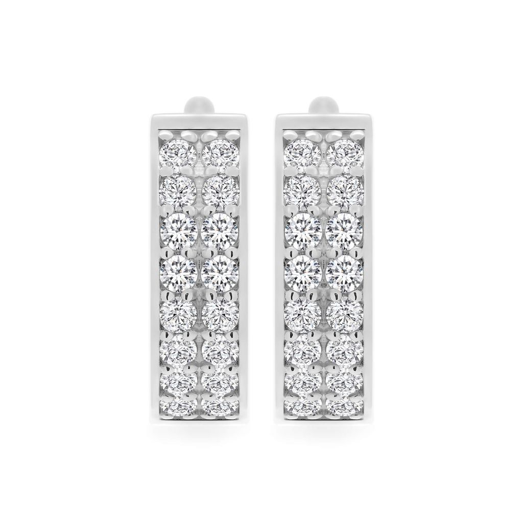 Hoa tai vàng trắng 18K gắn đá CZ DOJI AFEM001020D2CZ1 