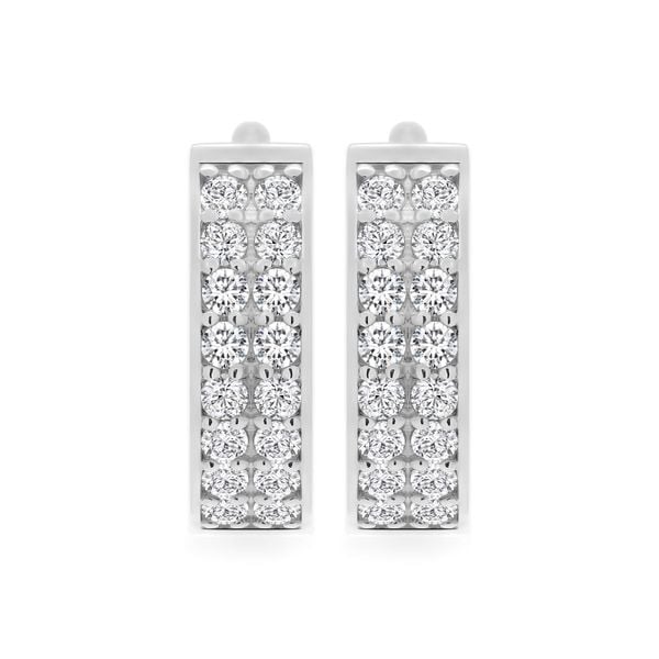 Hoa tai vàng trắng 18K gắn đá CZ DOJI AFEM001020D2CZ1