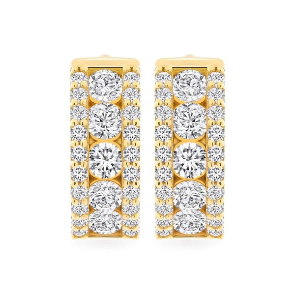 Hoa tai vàng vàng 18K gắn đá CZ DOJI AFEM001097D1CZ1