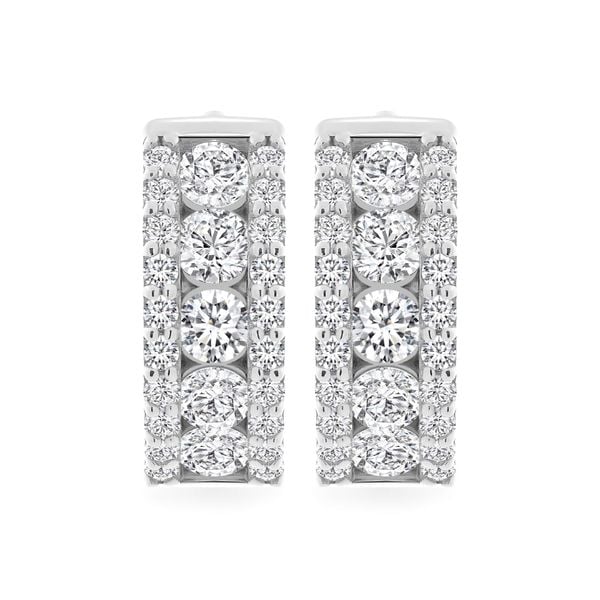 Hoa tai vàng trắng 18K gắn đá CZ DOJI AFEM001097D2CZ1