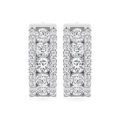 Hoa tai vàng trắng 18K gắn đá CZ DOJI AFEM001097D2CZ1