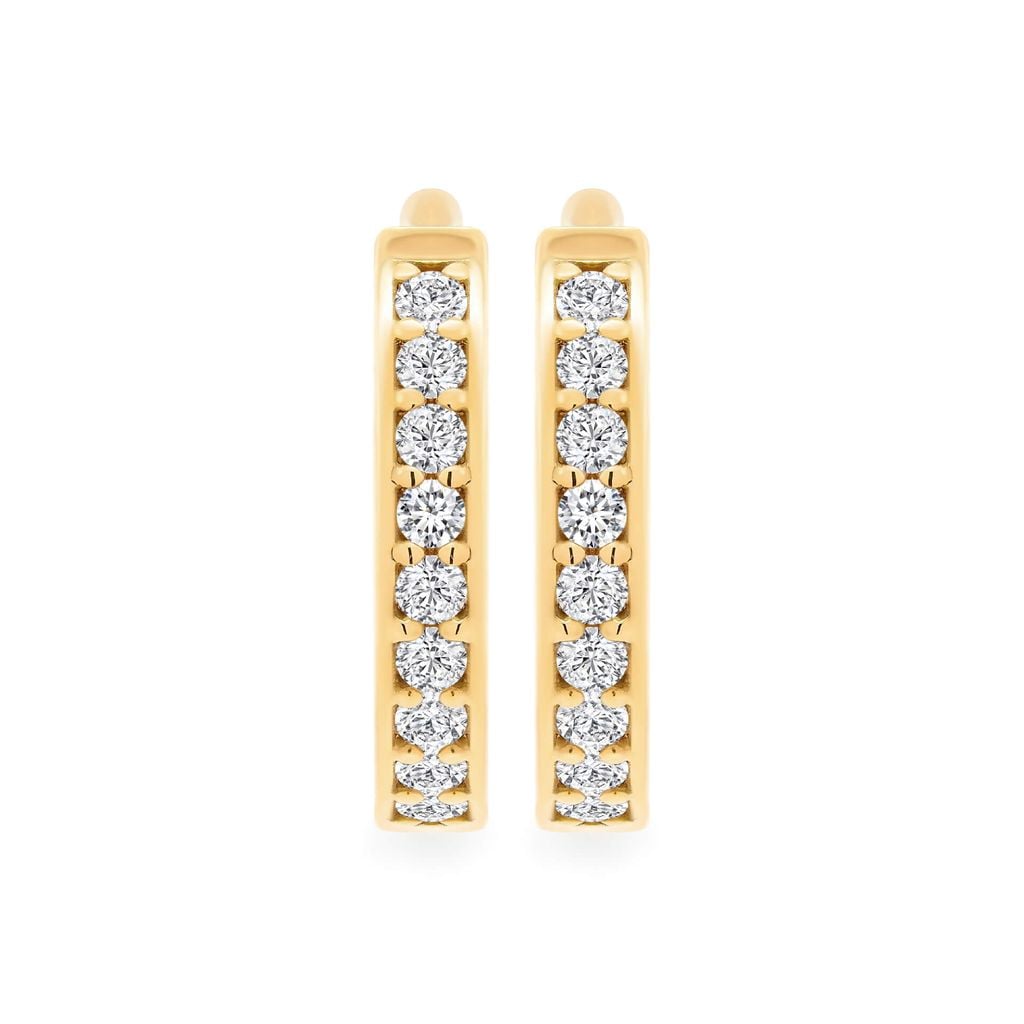 Hoa tai vàng vàng 18K gắn đá CZ DOJI AFEM001098D1CZ1 