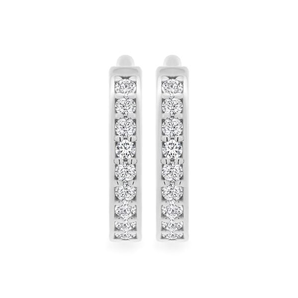 Hoa tai vàng trắng 18K gắn đá CZ DOJI AFEM001098D2CZ1