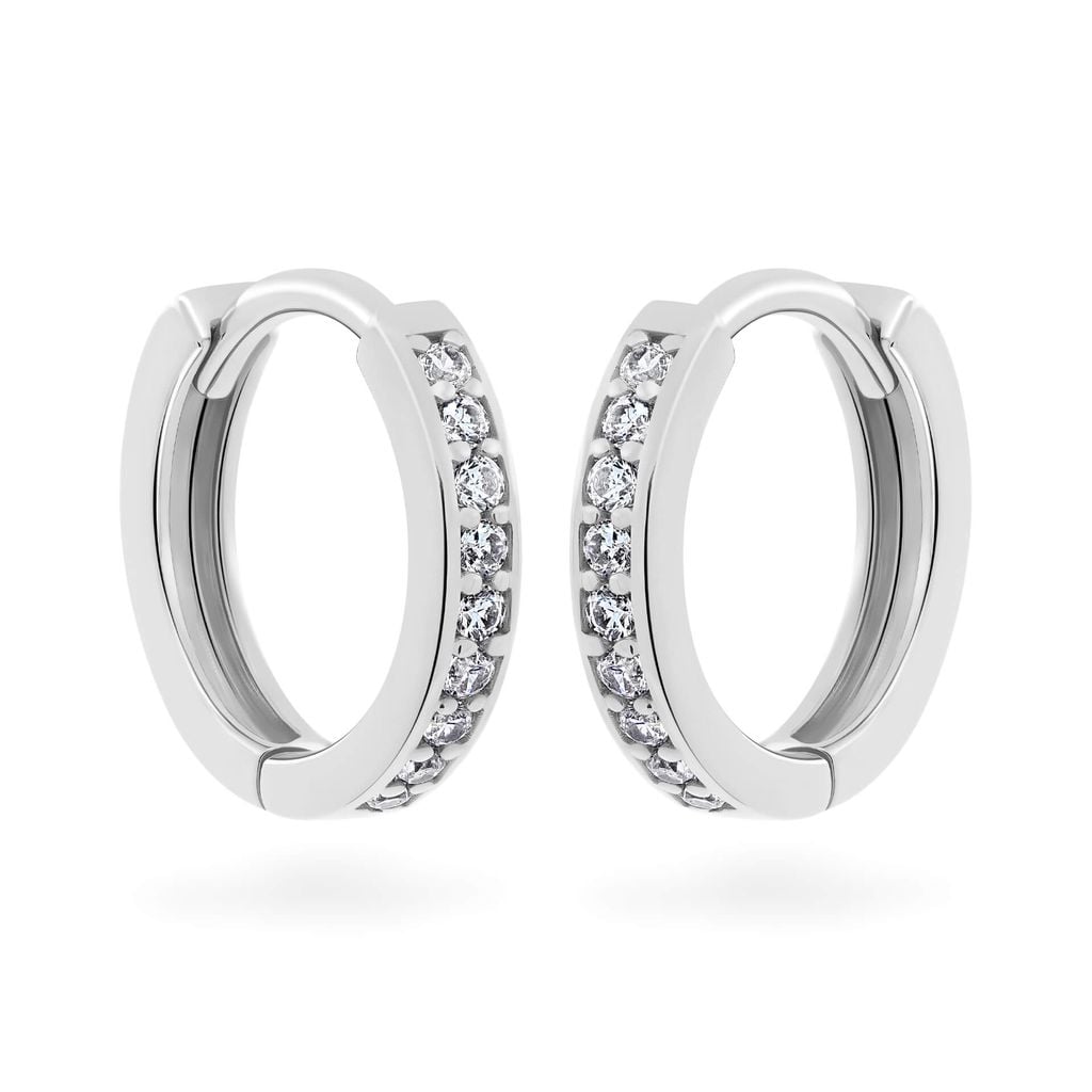 Hoa tai vàng trắng 18K gắn đá CZ DOJI AFEM001098D2CZ1 