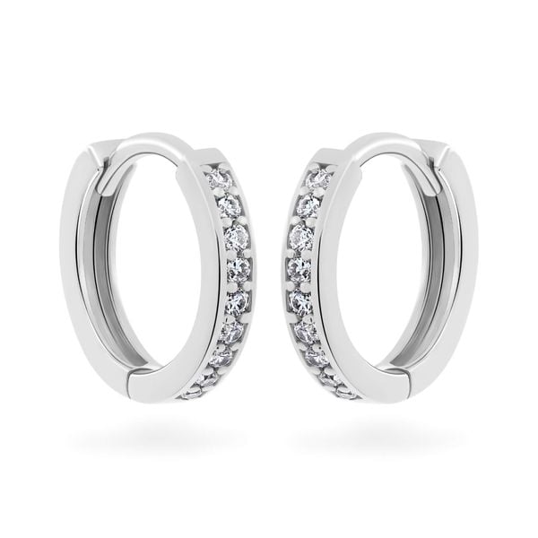 Hoa tai vàng trắng 18K gắn đá CZ DOJI AFEM001098D2CZ1