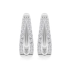 Hoa tai vàng trắng 18K gắn đá CZ DOJI AFEM001099D2CZ1