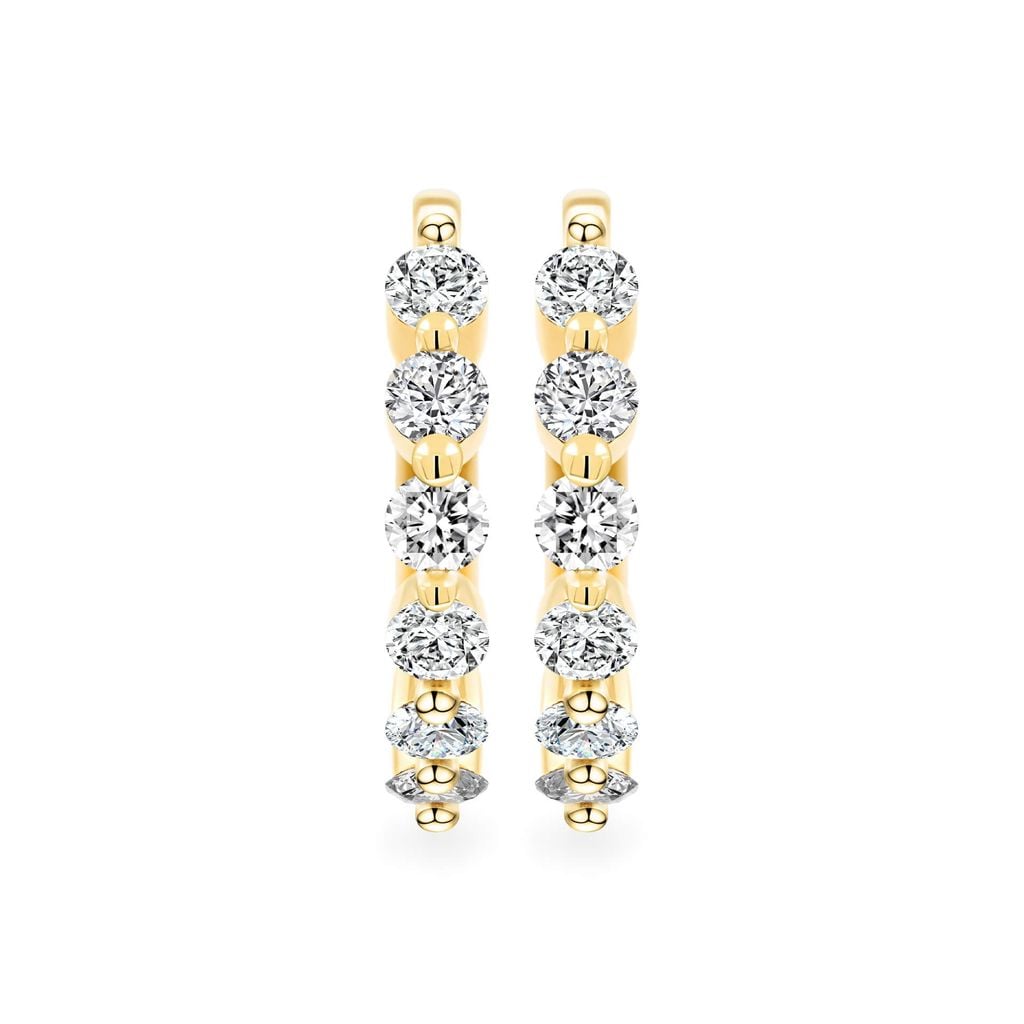Hoa tai vàng vàng 18K gắn đá CZ DOJI AFEM001129D1CZ1 