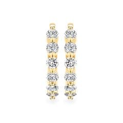 Hoa tai vàng vàng 18K gắn đá CZ DOJI AFEM001129D1CZ1