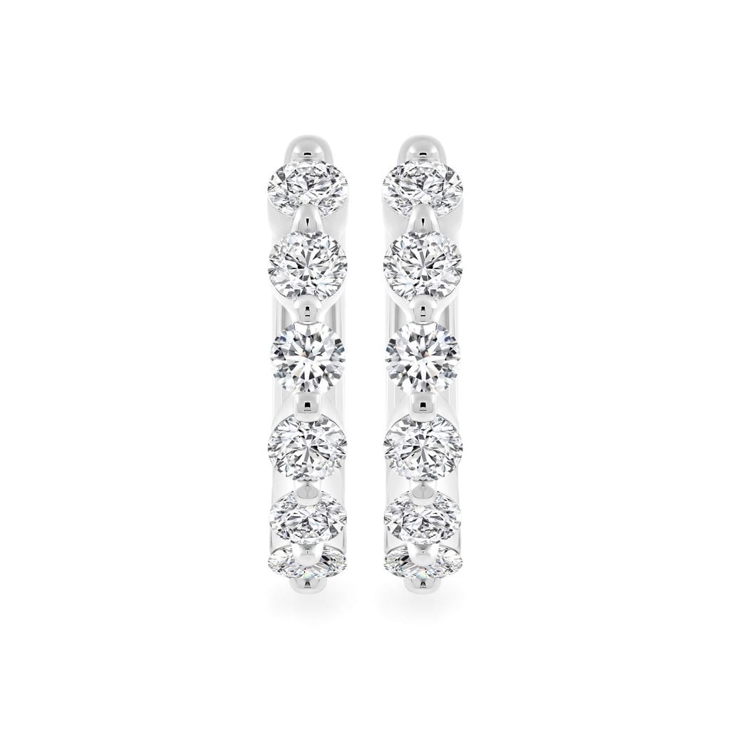 Hoa tai vàng trắng 18K gắn đá CZ DOJI AFEM001129D2CZ1 