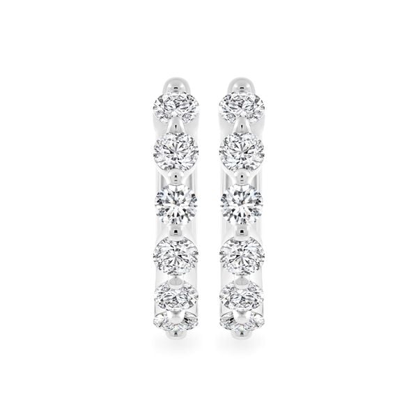 Hoa tai vàng trắng 18K gắn đá CZ DOJI AFEM001129D2CZ1