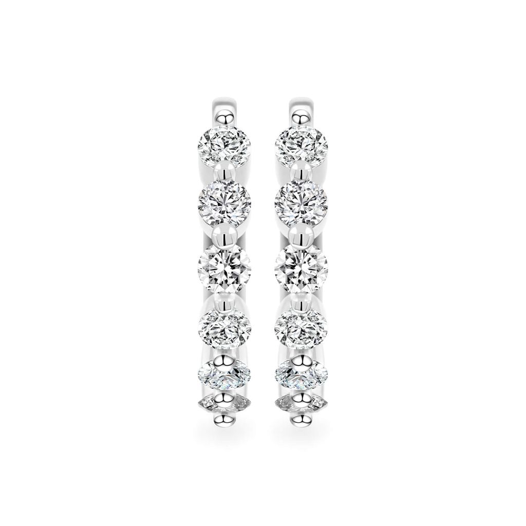 Hoa tai vàng trắng 18K gắn đá CZ DOJI AFEM001129D2CZ1 