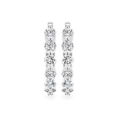 Hoa tai vàng trắng 18K gắn đá CZ DOJI AFEM001129D2CZ1