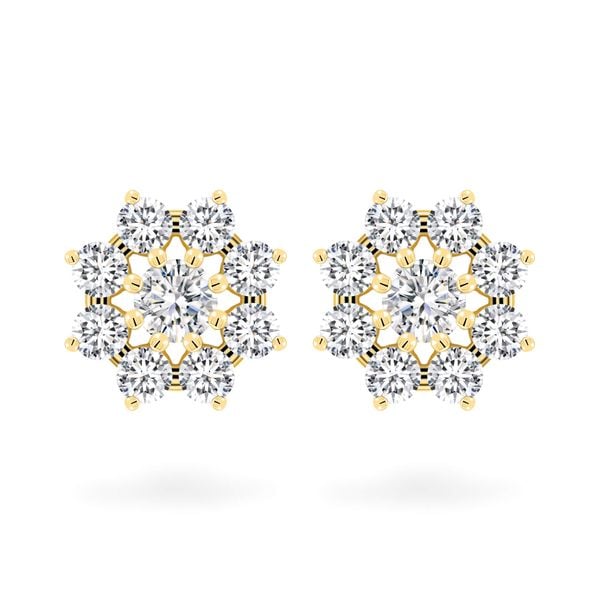 Hoa tai vàng vàng 18K gắn đá CZ DOJI AFEM100192D1CZ1