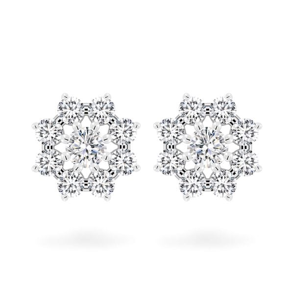 Hoa tai vàng trắng 18K gắn đá CZ DOJI AFEM100192D2CZ1