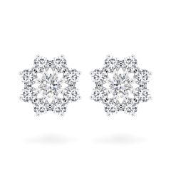 Hoa tai vàng trắng 18K gắn đá CZ DOJI AFEM100192D2CZ1