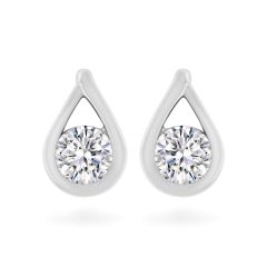 Hoa tai vàng trắng 18K gắn đá CZ DOJI AFEM100533D2CZ1