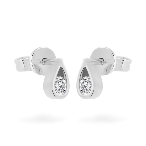 Hoa tai vàng trắng 18K gắn đá CZ DOJI AFEM100533D2CZ1