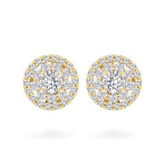 Hoa tai vàng vàng 18K gắn đá CZ DOJI AFEM200008D1CZ1