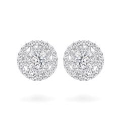 Hoa tai vàng trắng 18K gắn đá CZ DOJI AFEM200008D2CZ1