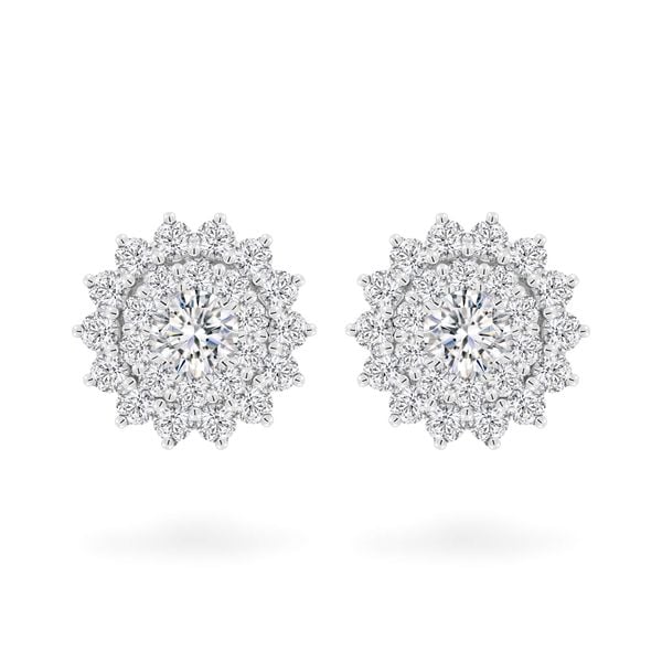 Hoa tai vàng trắng 18K gắn đá CZ DOJI AFEM200058D2CZ1