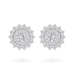 Hoa tai vàng trắng 18K gắn đá CZ DOJI AFEM200058D2CZ1