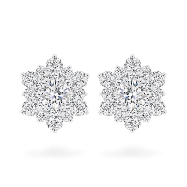 Hoa tai vàng trắng 18K gắn đá CZ DOJI AFEM200124D2CZ1