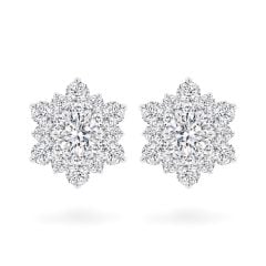 Hoa tai vàng trắng 18K gắn đá CZ DOJI AFEM200124D2CZ1