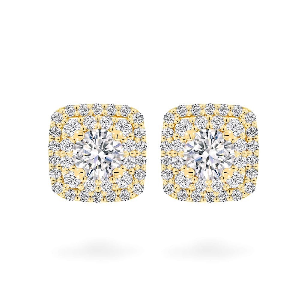 Hoa tai vàng vàng 18K gắn đá CZ DOJI AFEM200194D1CZ1 