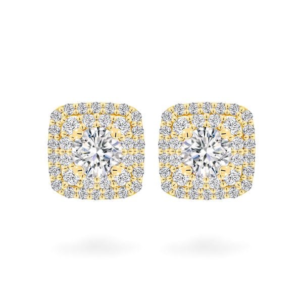 Hoa tai vàng vàng 18K gắn đá CZ DOJI AFEM200194D1CZ1