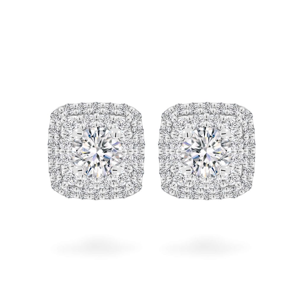 Hoa tai vàng trắng 18K gắn đá CZ DOJI AFEM200194D2CZ1 