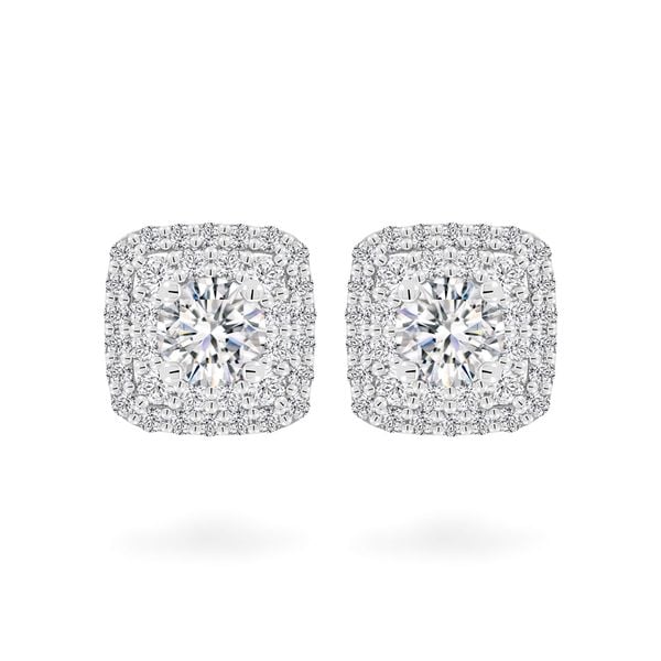 Hoa tai vàng trắng 18K gắn đá CZ DOJI AFEM200194D2CZ1