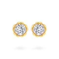 Hoa tai vàng vàng 18K gắn đá CZ DOJI AFEM200525D1CZ1