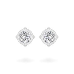 Hoa tai vàng trắng 18K gắn đá CZ DOJI AFEM200528D2CZ1