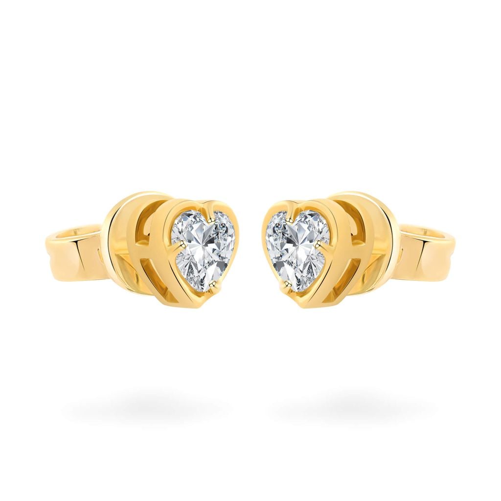 Hoa tai vàng vàng 18K gắn đá CZ DOJI AFEM200530D1CZ1 