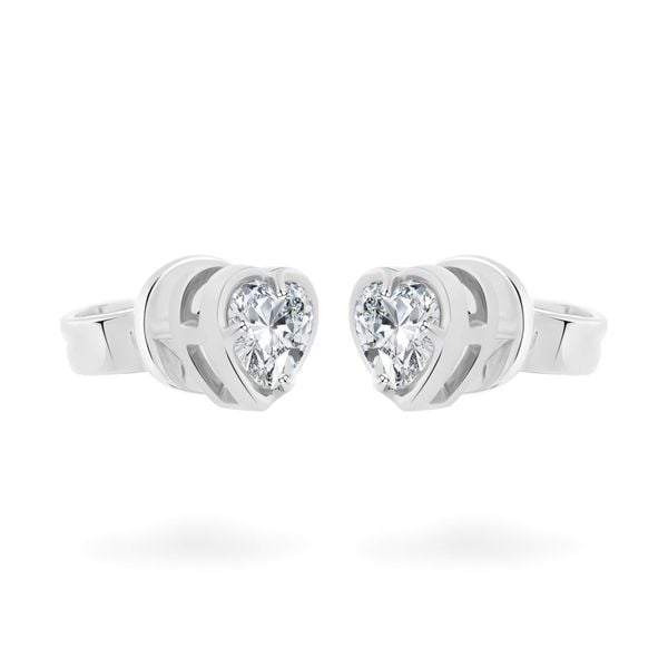 Hoa tai vàng trắng 18K gắn đá CZ DOJI AFEM200530D2CZ1