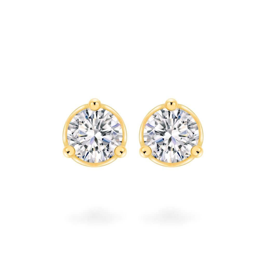 Hoa tai vàng vàng 18K gắn đá CZ DOJI AFEM200531D1CZ1 