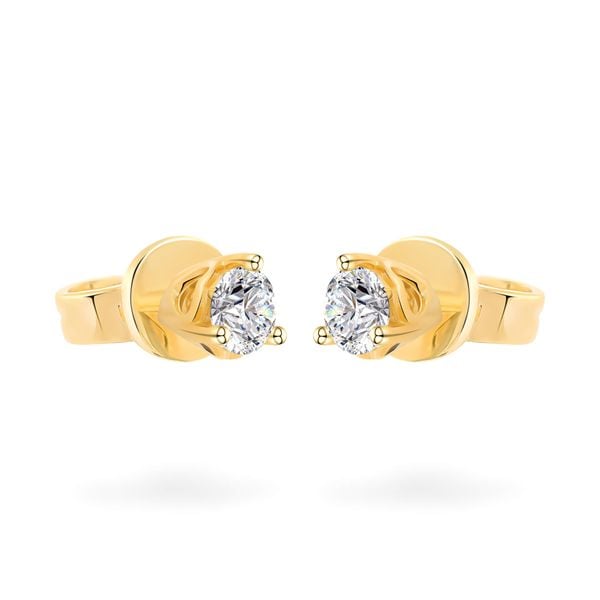 Hoa tai vàng vàng 18K gắn đá CZ DOJI AFEM200531D1CZ1