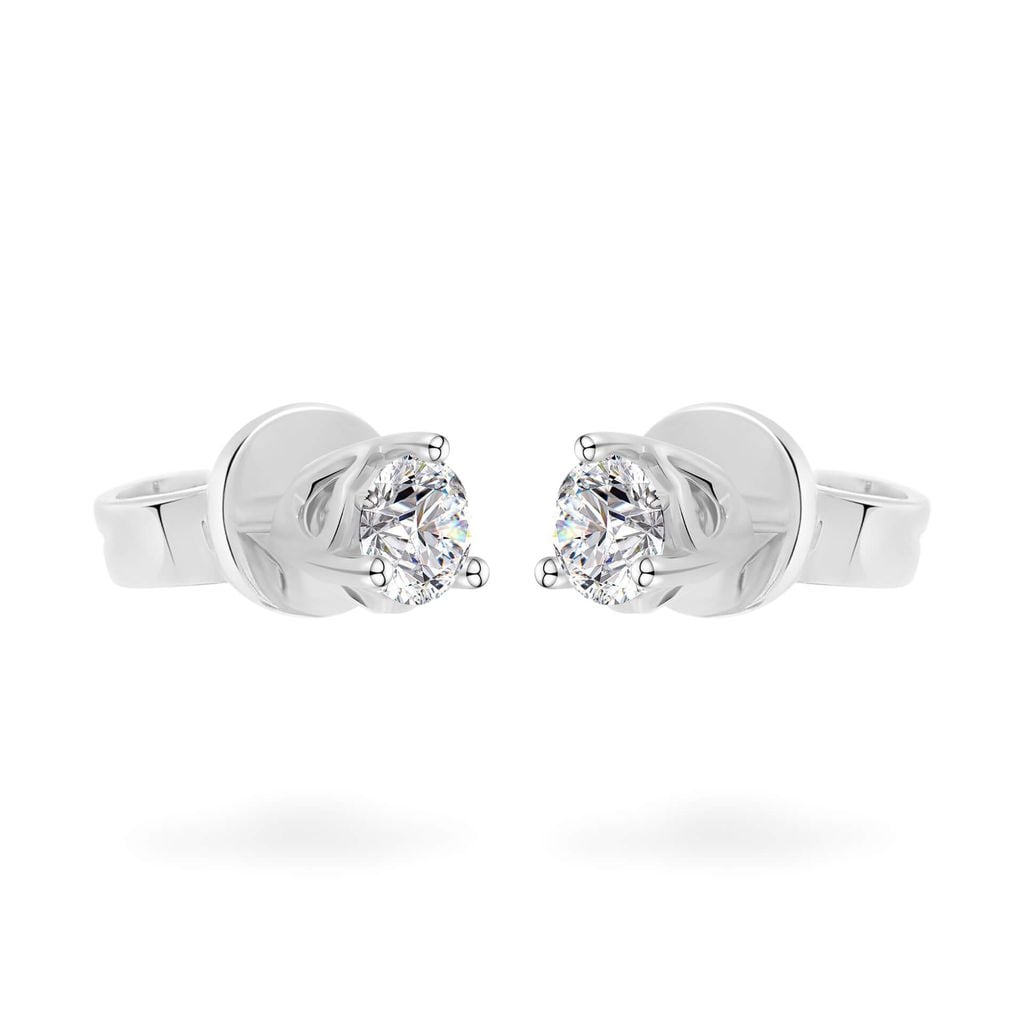 Hoa tai vàng trắng 18K gắn đá CZ DOJI AFEM200531D2CZ1 