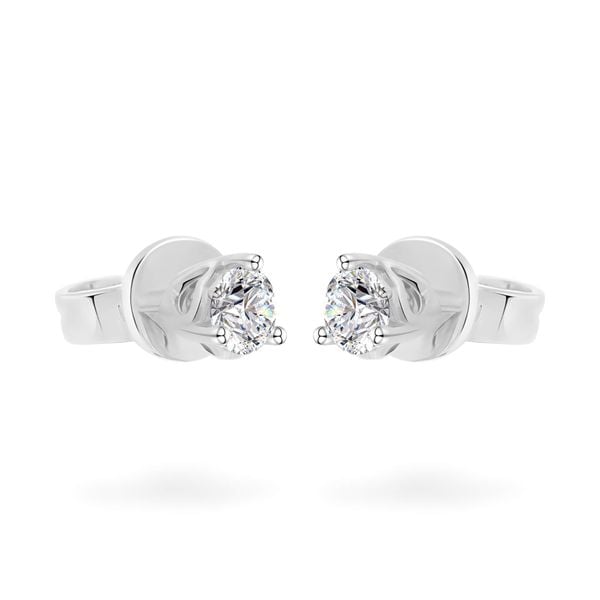 Hoa tai vàng trắng 18K gắn đá CZ DOJI AFEM200531D2CZ1