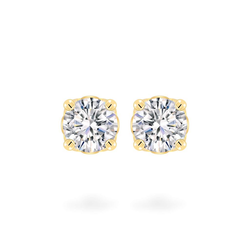 Hoa tai vàng vàng 18K gắn đá CZ DOJI AFEM200532D1CZ1 