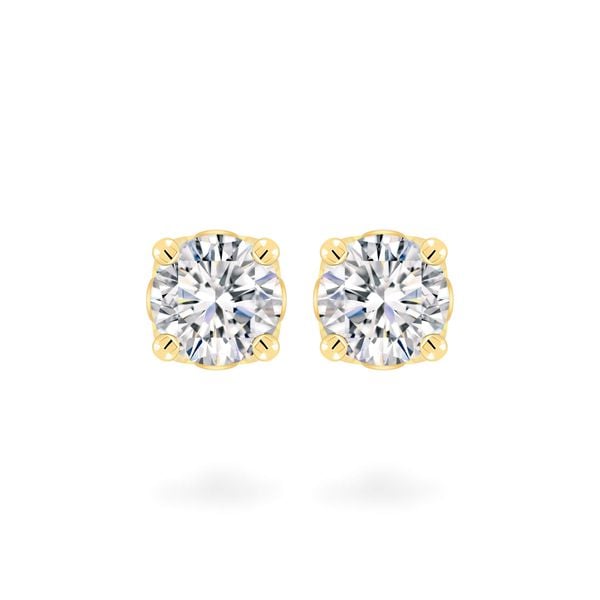 Hoa tai vàng vàng 18K gắn đá CZ DOJI AFEM200532D1CZ1