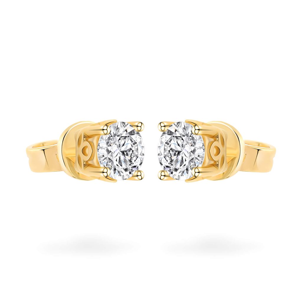 Hoa tai vàng vàng 18K gắn đá CZ DOJI AFEM200532D1CZ1 