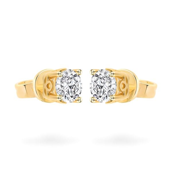 Hoa tai vàng vàng 18K gắn đá CZ DOJI AFEM200532D1CZ1